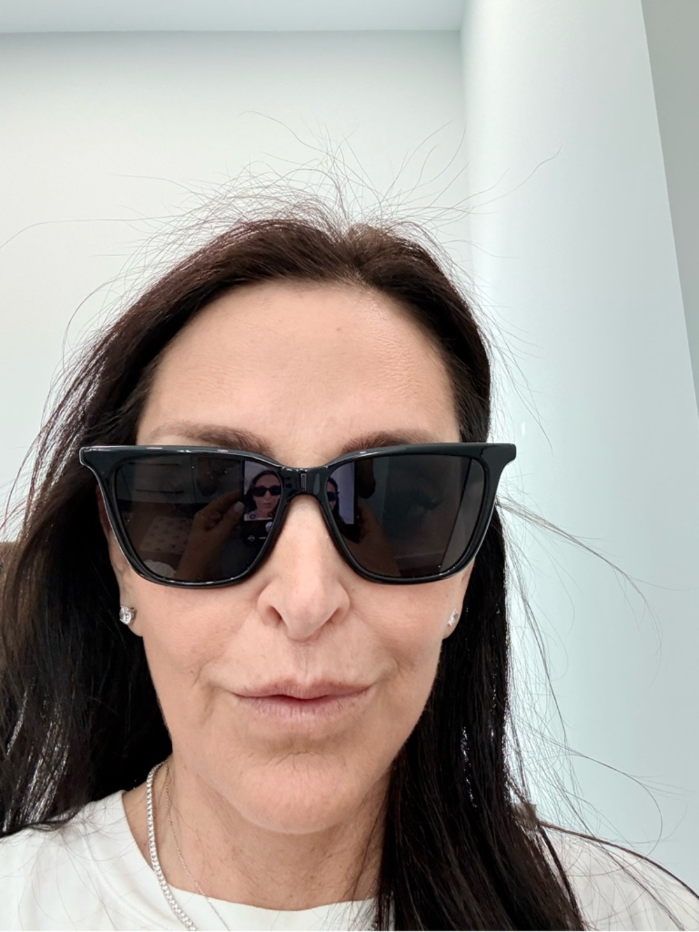 Givenchy 7160 cat eye Women's Black Sunglasses with Dark Lenses